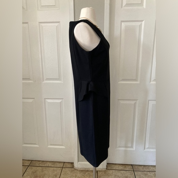 VELVET By Graham & Spencer Ajani Sleeveless Ponti Cocktail Black Dress Size L - Picture 5 of 12